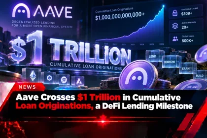 Aave crosses $1 trillion in cumulative loan originations, marking a DeFi lending milestone