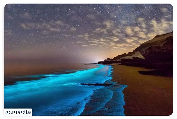 Hormuz silver beach at night