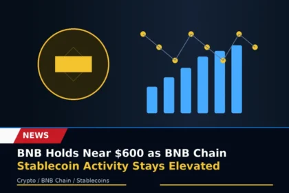 BNB holds near $600 as BNB Chain stablecoin activity stays elevated