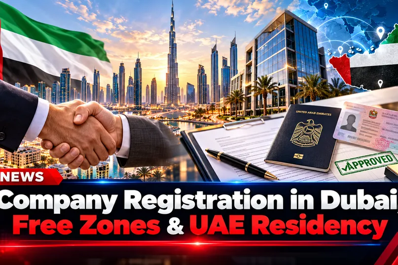 Company registration in Dubai and UAE free zones with UAE residency options